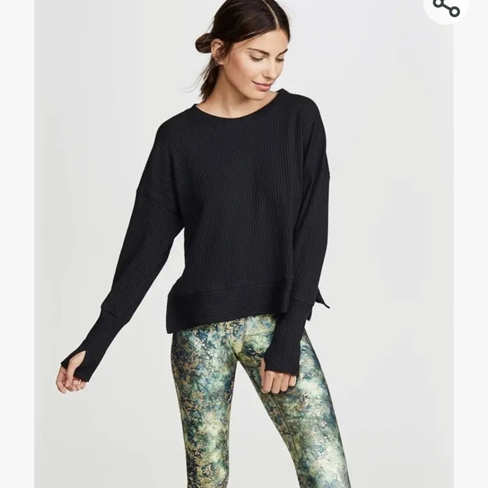 Terez Thumbhole Rib Pullover,  Size M NWT